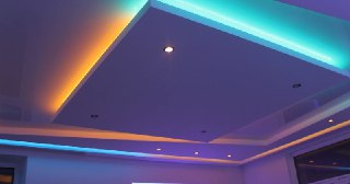 Натяжной потолок с подсветкой Бугульма, цена от 2093 руб.